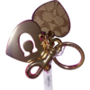 Coach Signature Hearts Key Ring Keychain - Gold (91478) NWT
