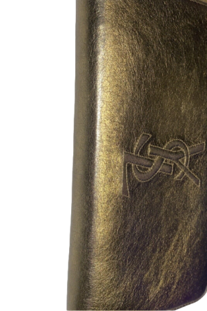 Yves Saint Laurent Continental Wallet. Gold Zipper Around