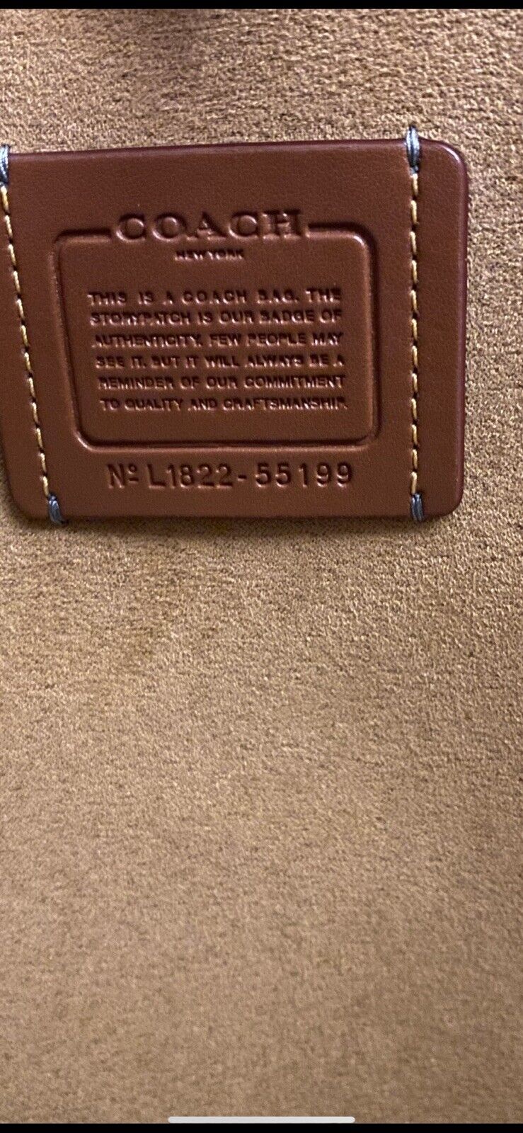 Coach Highline Crossgrain Blue Leather Tote & Dust Bag NWOT - Image 8