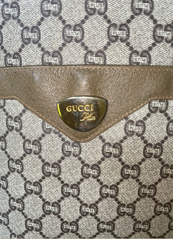 Vintage Gucci Monogram GG Brown Sherry Large Tote Bag - Image 2