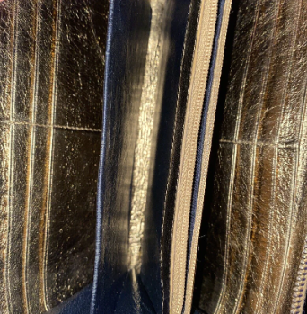Yves Saint Laurent Continental Wallet. Gold Zipper Around - Image 3