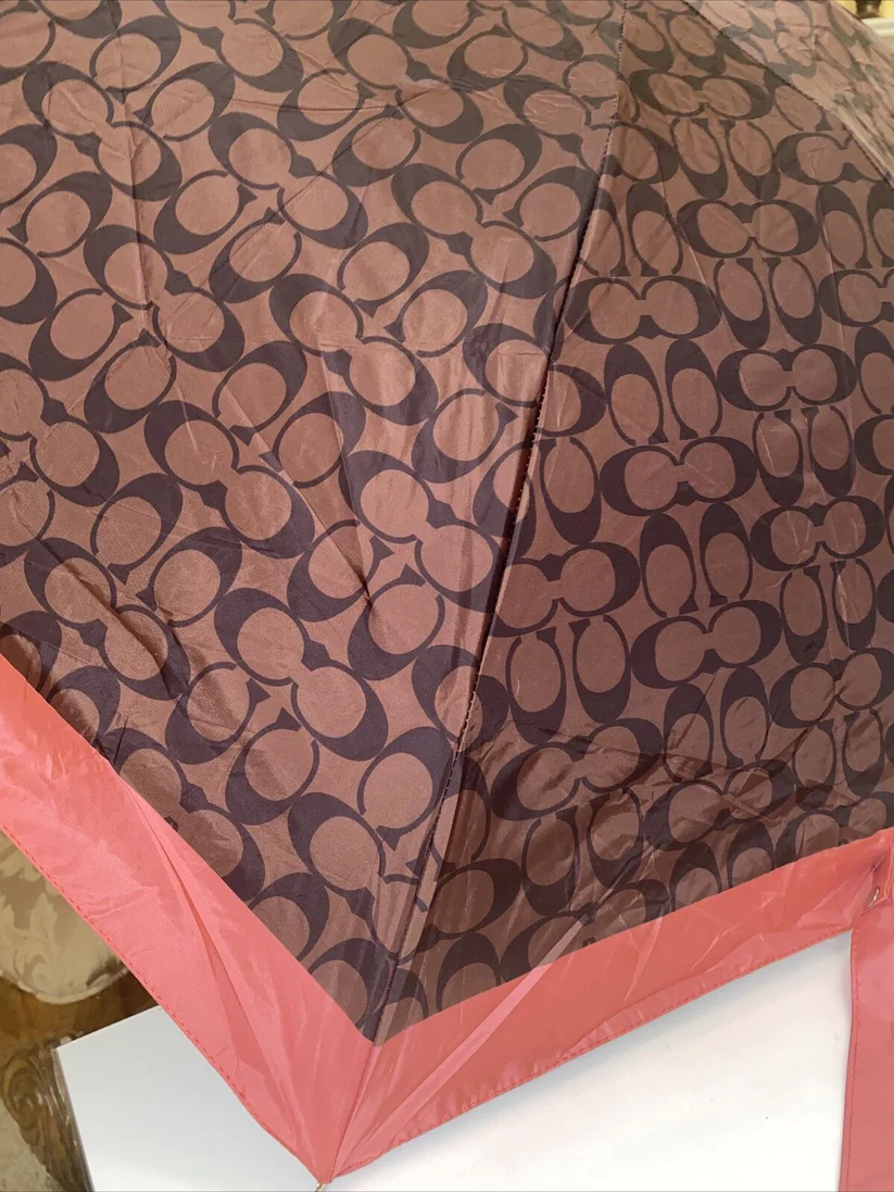 Coach Signature Mini Umbrella Watermelon with strap NWT Retail $68 - Image 4