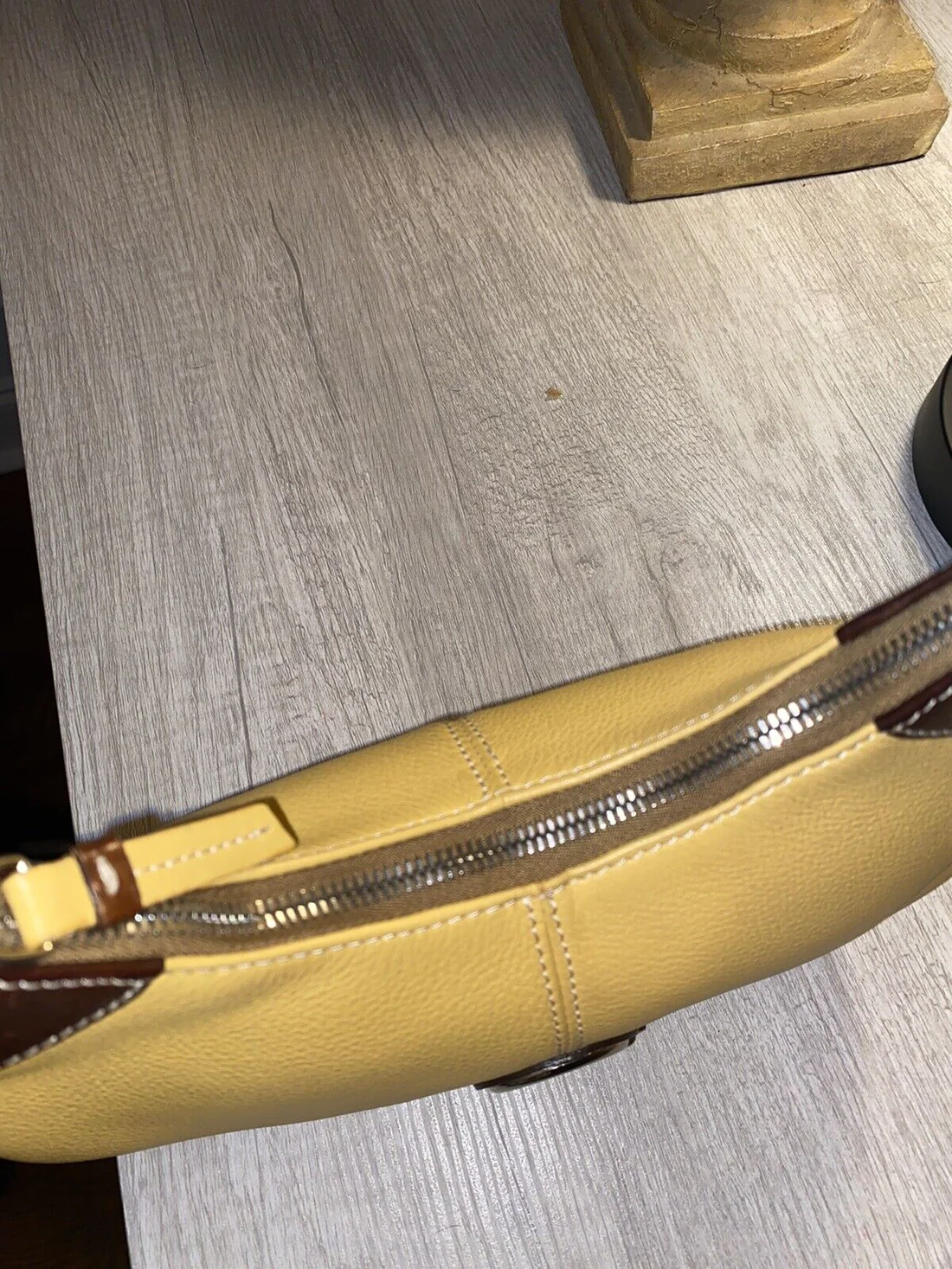 Dooney & Bourke Vintage All Weather Leather 2 Hobo Shoulder Baguette - Image 9