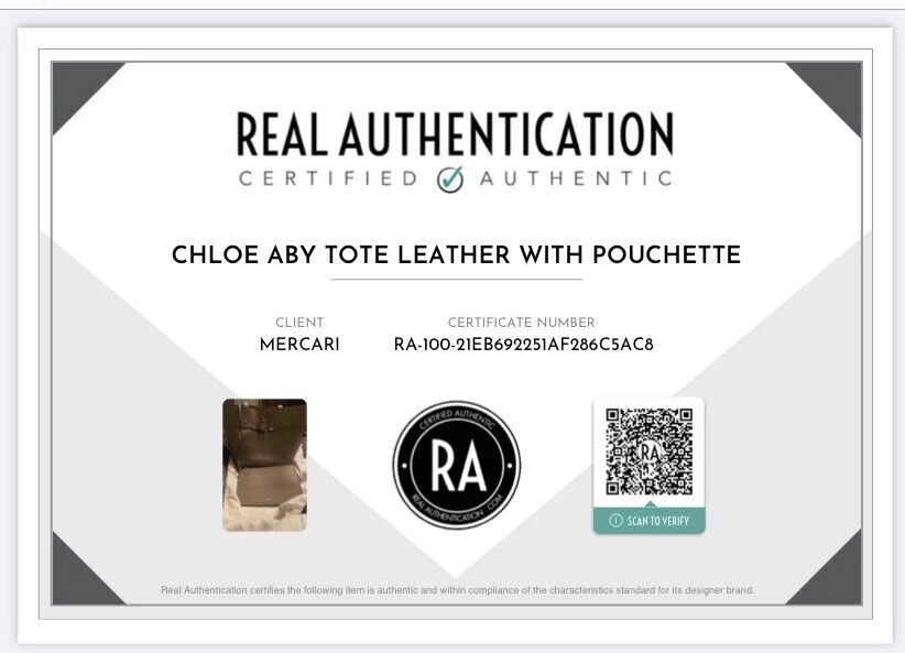 Chloe Aby Tote Leather with Pouchette Retail. - Image 16