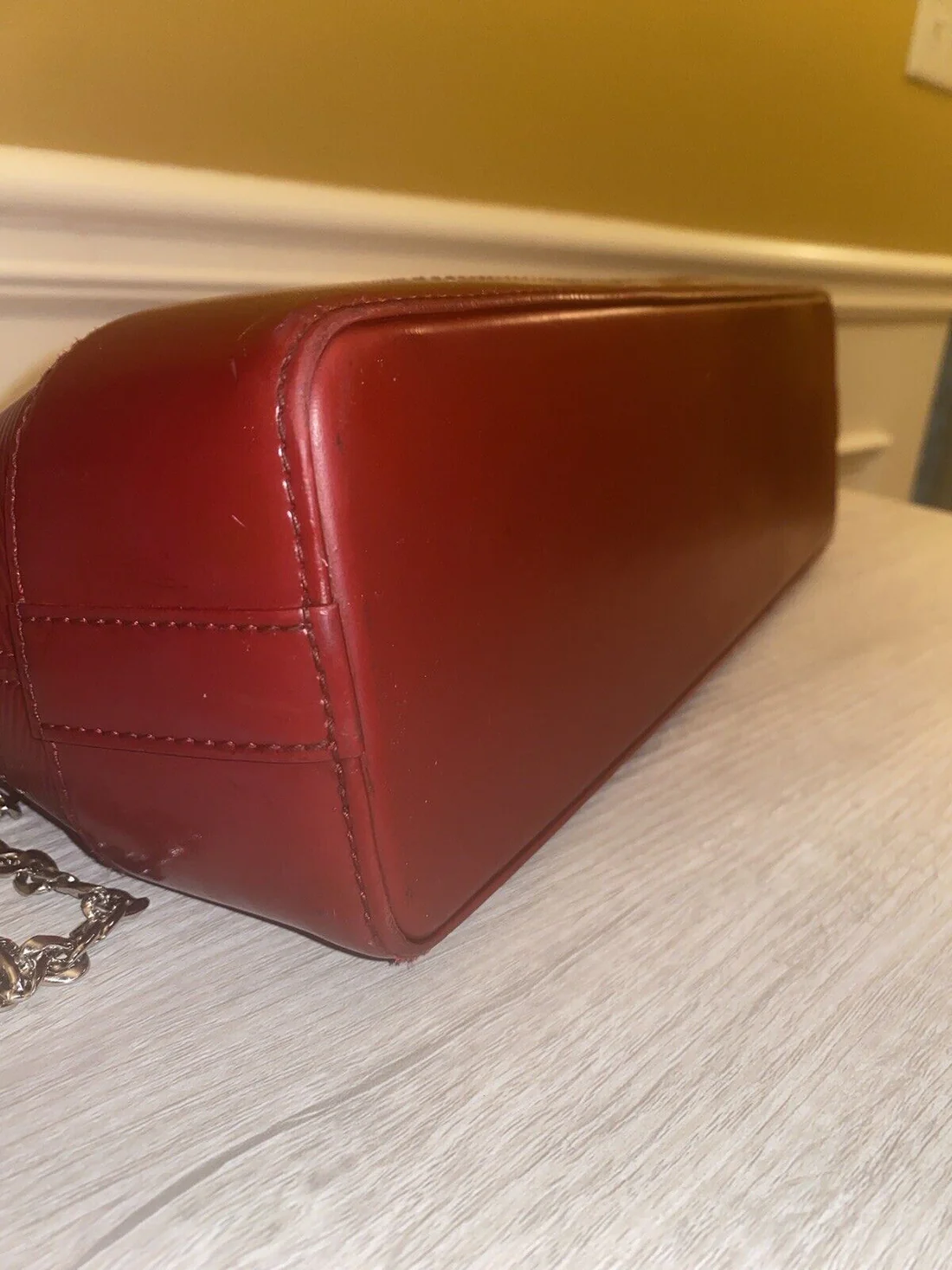Louis Vuitton Red Epi Leather Bagatelle PM Bag EUC - Image 14