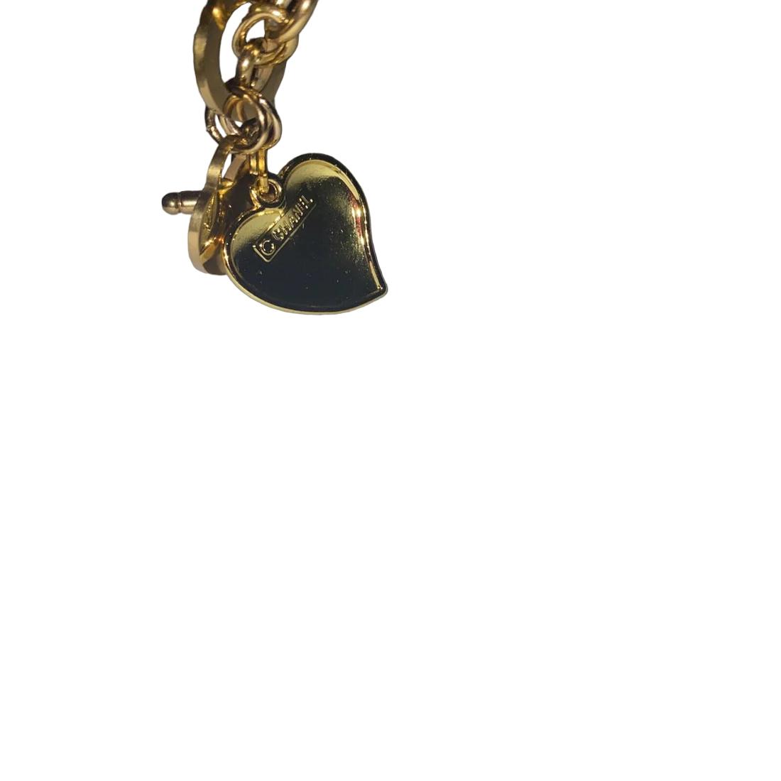 VTG AUTH CHANEL Gold And Onyx PENDANT Charm EUC - Image 2