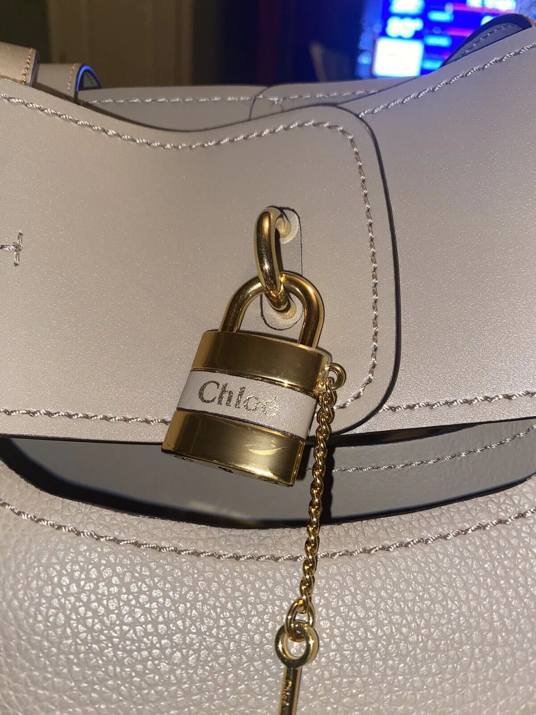 Chloe Aby Tote Leather with Pouchette Retail. - Image 6