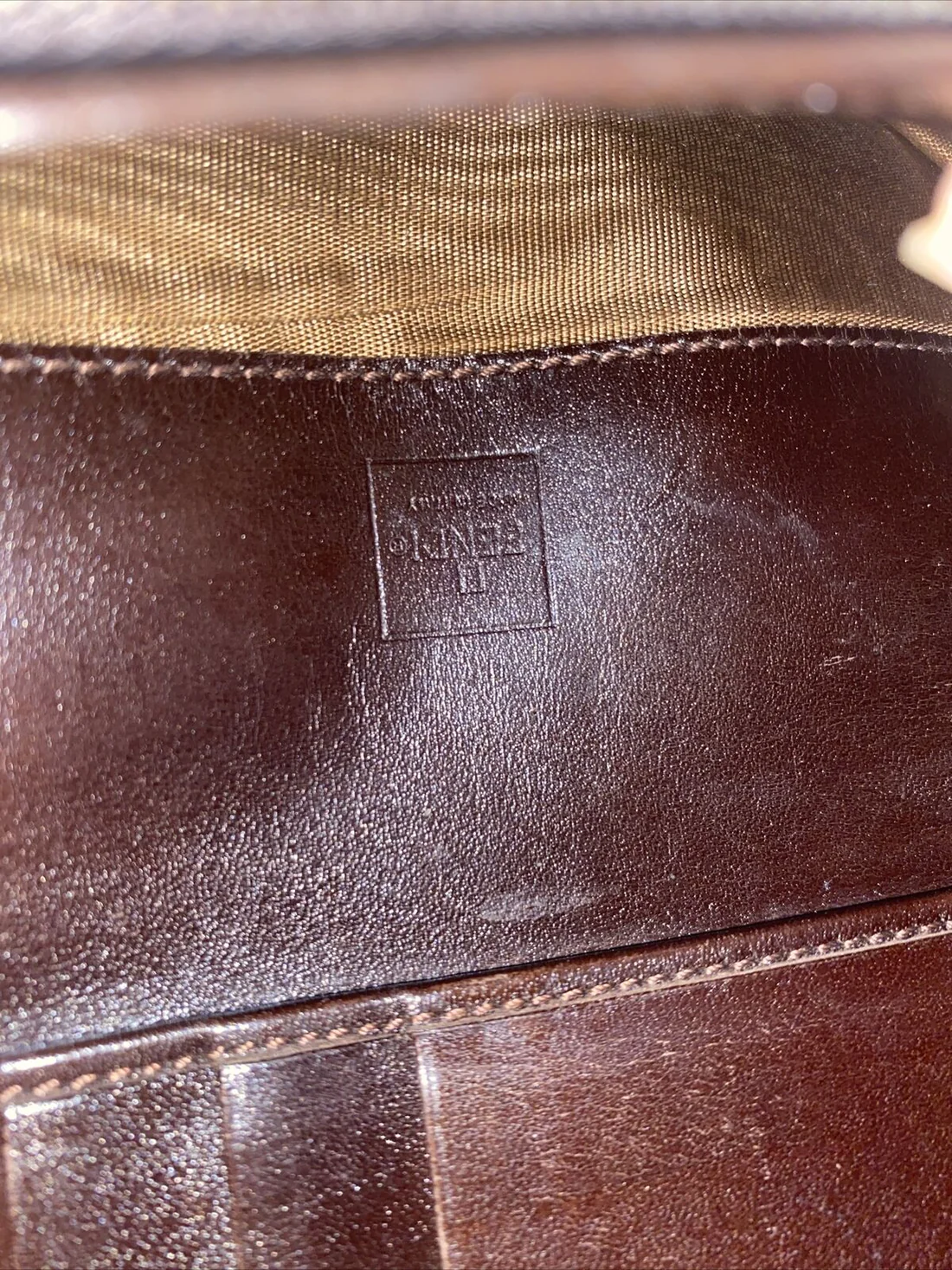 Fendi Vintage Zucca Bi-Fold Canvas & Leather Wallet EUC - Image 8