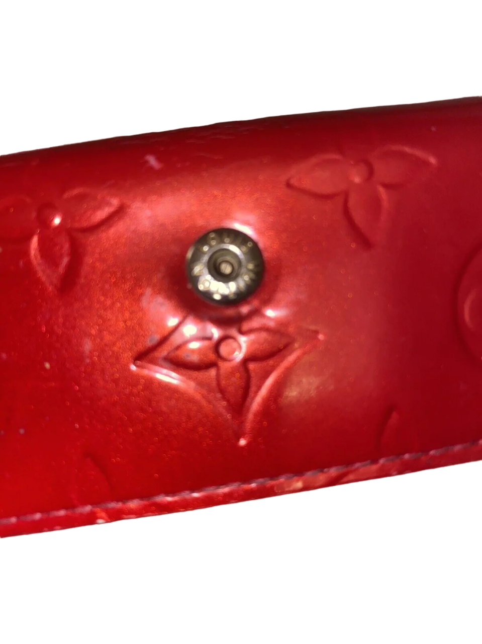 Louis Vuitton Unisex Monogram Vernis Leather Four Key Holder Red - Image 8