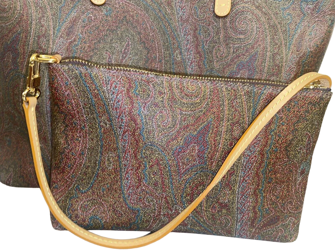 Etro Paisley Tote and Pochette Pouch - Image 3