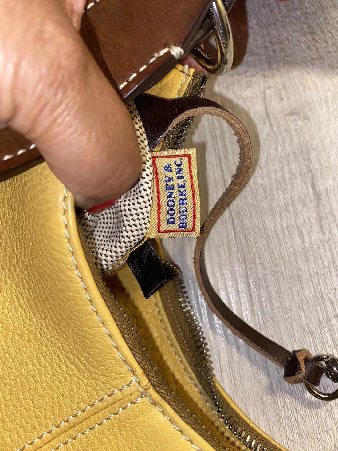 Dooney & Bourke Vintage All Weather Leather 2 Hobo Shoulder Baguette - Image 6