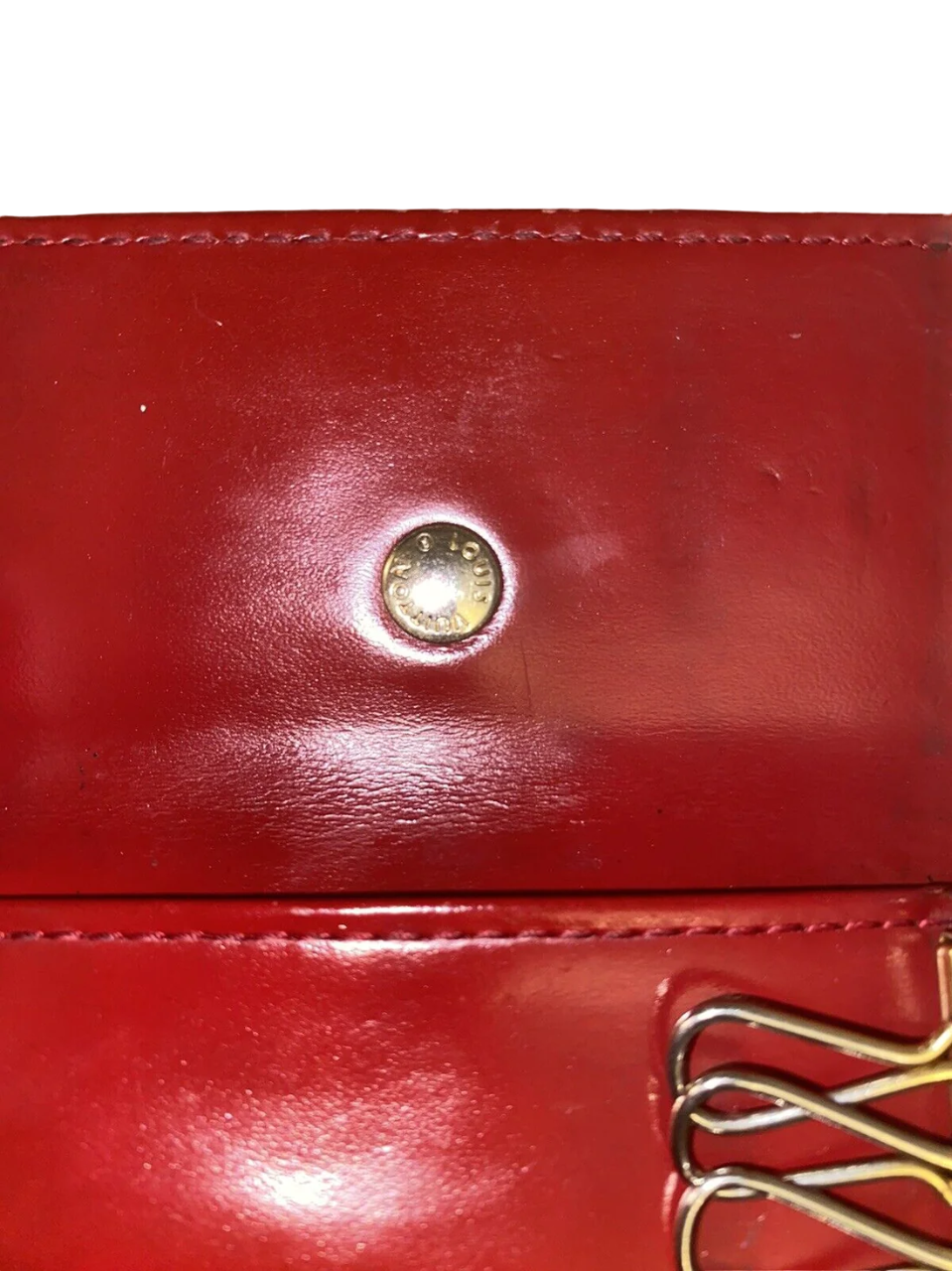 Louis Vuitton Unisex Monogram Vernis Leather Four Key Holder Red - Image 5