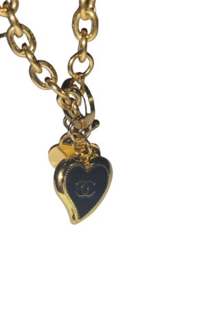 VTG AUTH CHANEL Gold And Onyx PENDANT Charm EUC