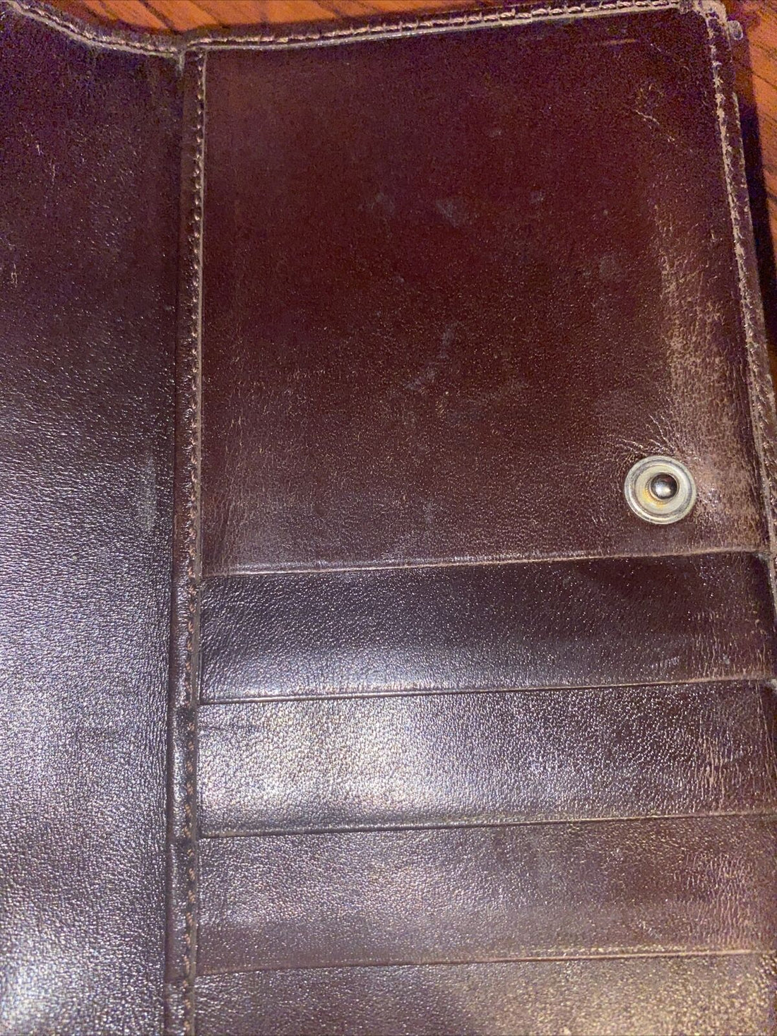 Fendi Vintage Zucca Bi-Fold Canvas & Leather Wallet EUC - Image 5