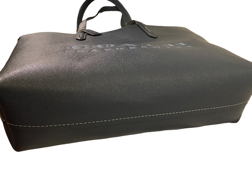 Coach Highline Crossgrain Blue Leather Tote & Dust Bag NWOT - Image 3