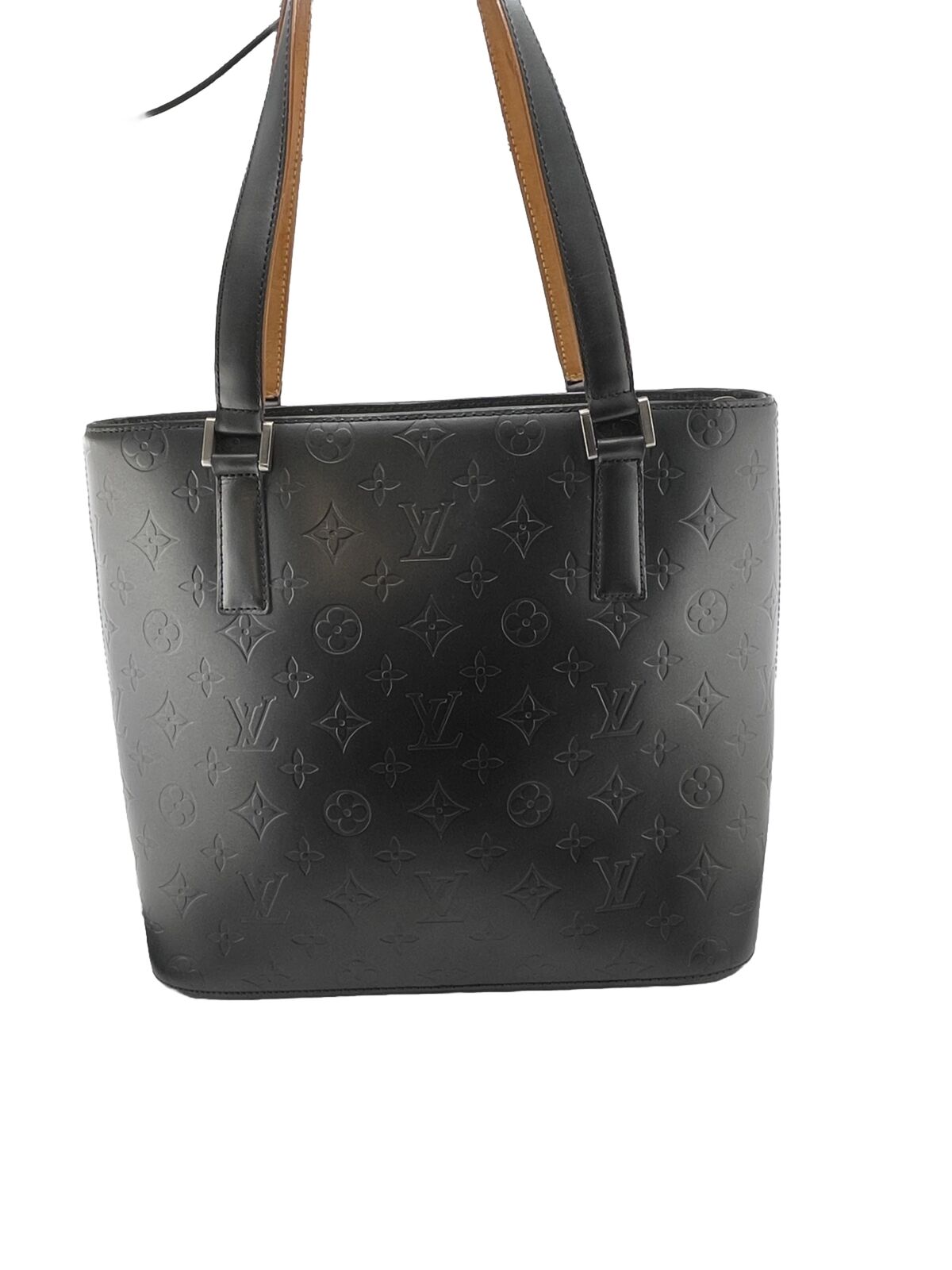 Louis Vuitton Mat Stockton Tote Gray Leather