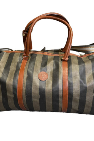 Fendi Weekender Pequin Stripe Bag with non branded Strap
