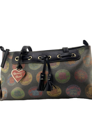 Dooney & Bourke Signature Medallion Satchel Coated Canvas & Leather Handbag