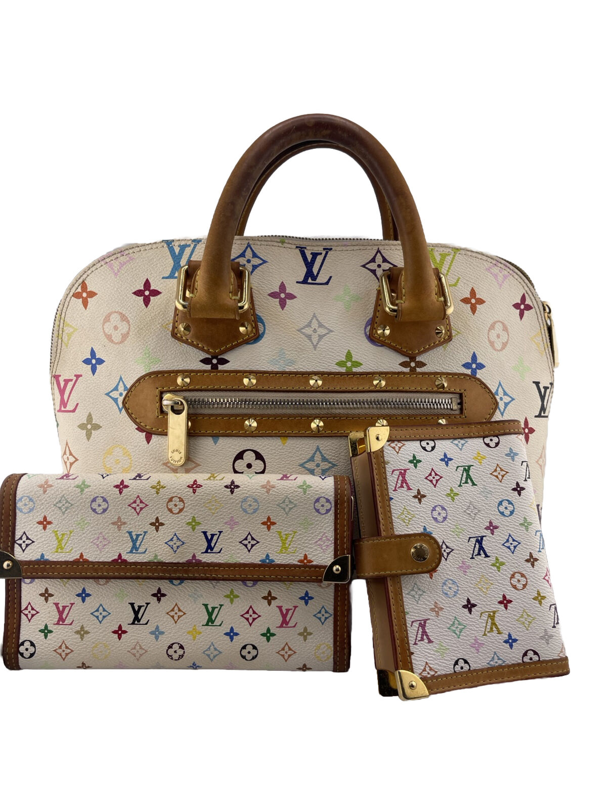Louis Vuitton Vintage Takashi Murakami Studded Alma PM in Monogram