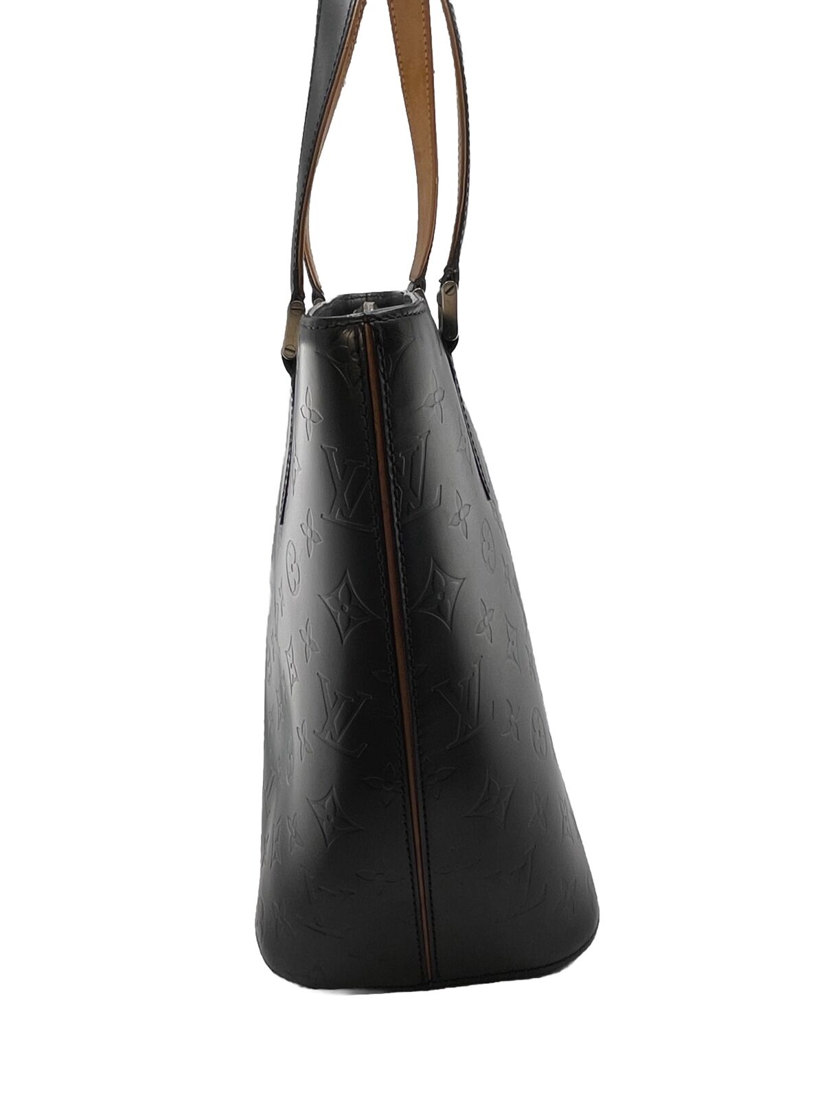 Louis Vuitton Mat Stockton Tote Gray Leather - Image 2
