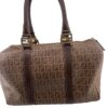 Fendi Brown Vintage Zucchino Forever Bauletto Boston Bag