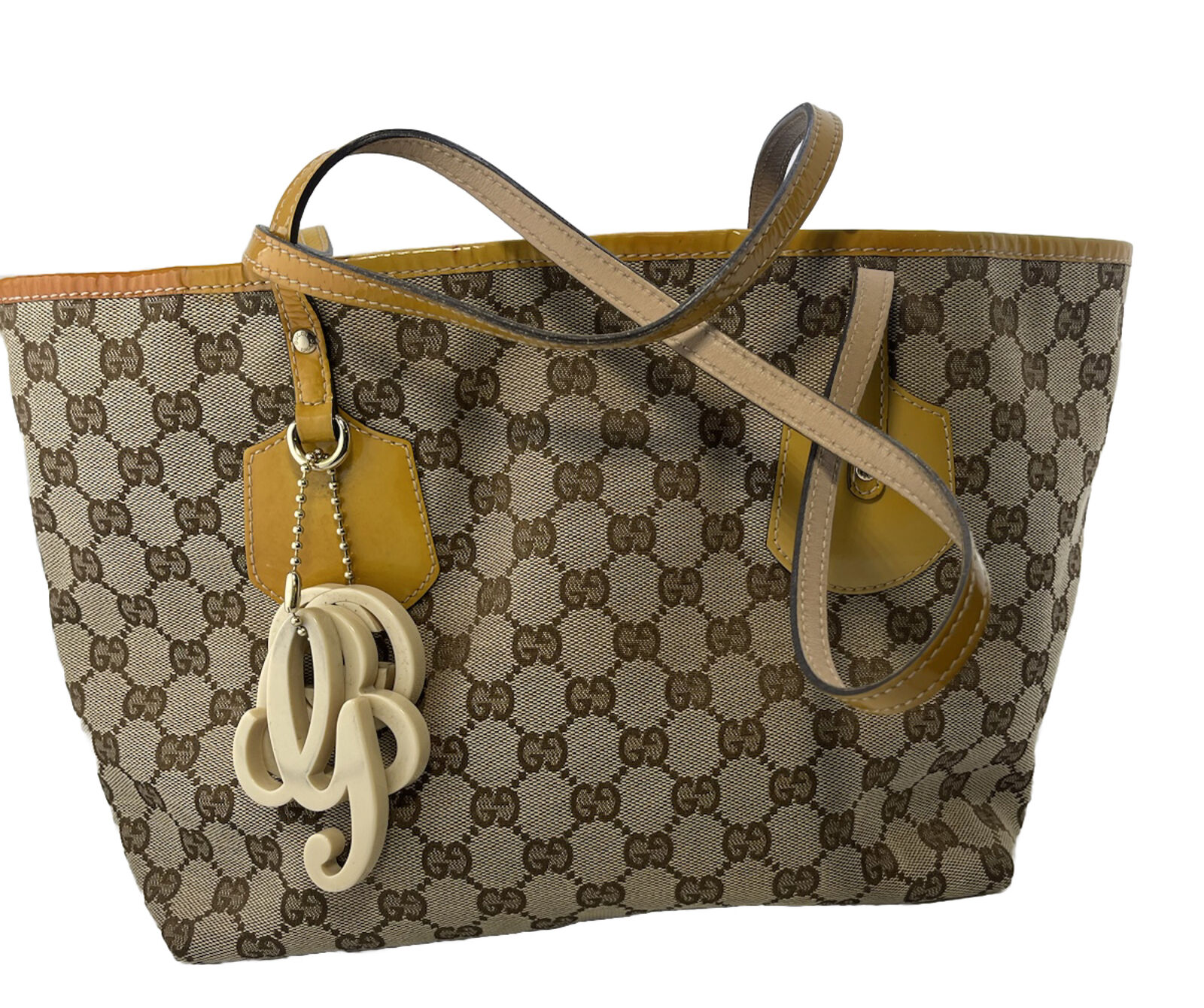 Gucci Canvas Sherry Line Tote Bag