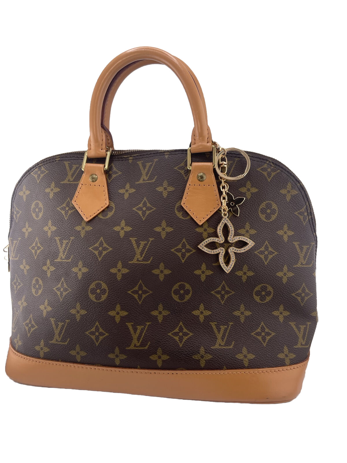 Louis Vuitton Vintage Alma Shoulder Bag PM Brown Canvas/Leather