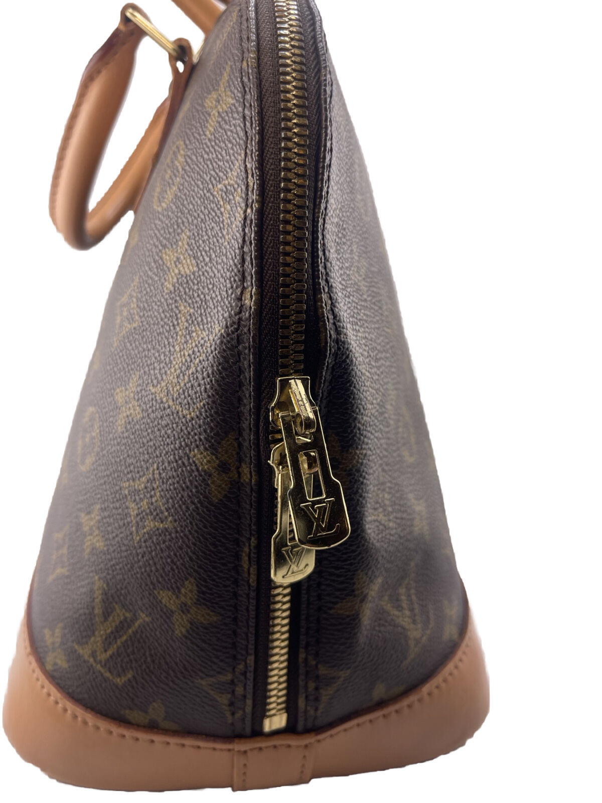 Louis Vuitton Vintage Alma Shoulder Bag PM Brown Canvas/Leather - Image 3
