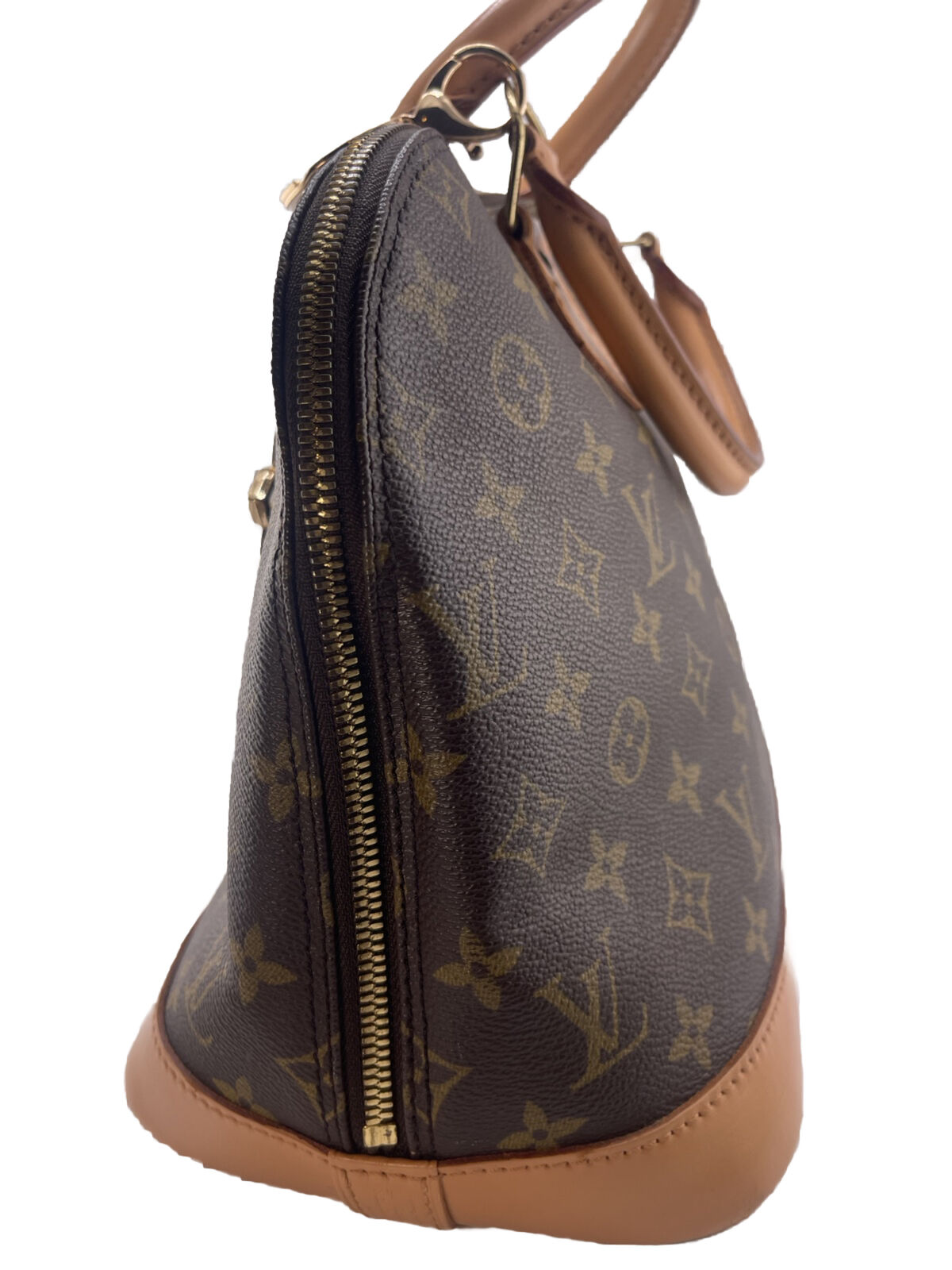 Louis Vuitton Vintage Alma Shoulder Bag PM Brown Canvas/Leather - Image 4