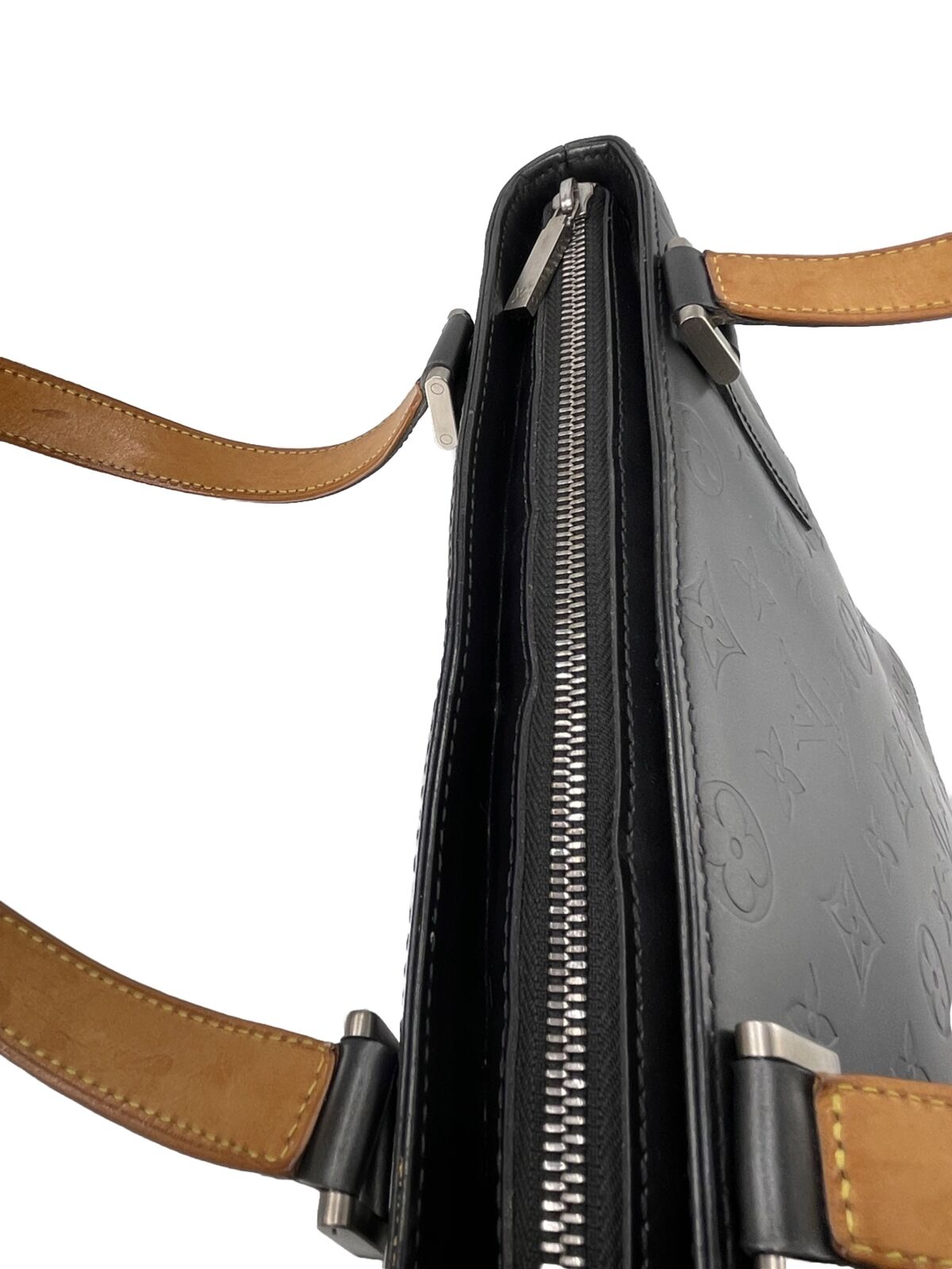 Louis Vuitton Mat Stockton Tote Gray Leather - Image 3