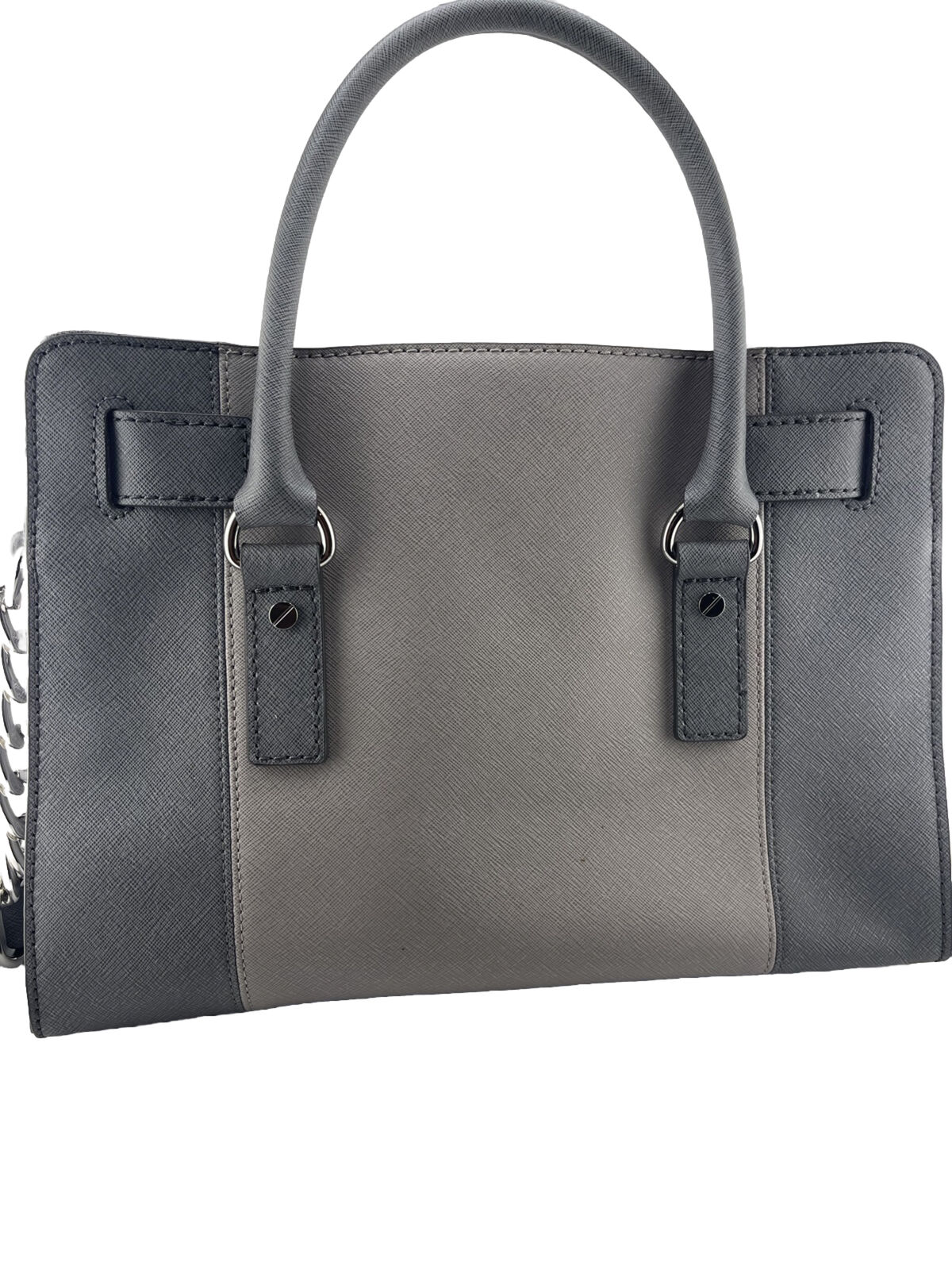 Michael Kors Grey Large Hamilton Lock & Key Handbag - Image 2