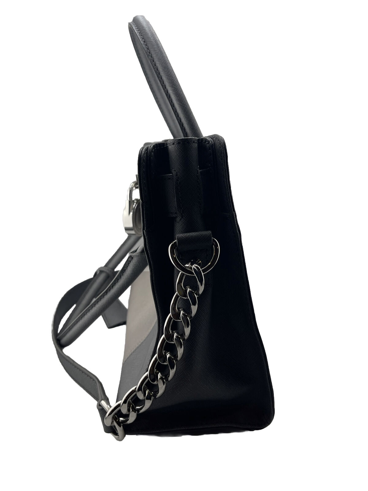 Michael Kors Grey Large Hamilton Lock & Key Handbag - Image 3