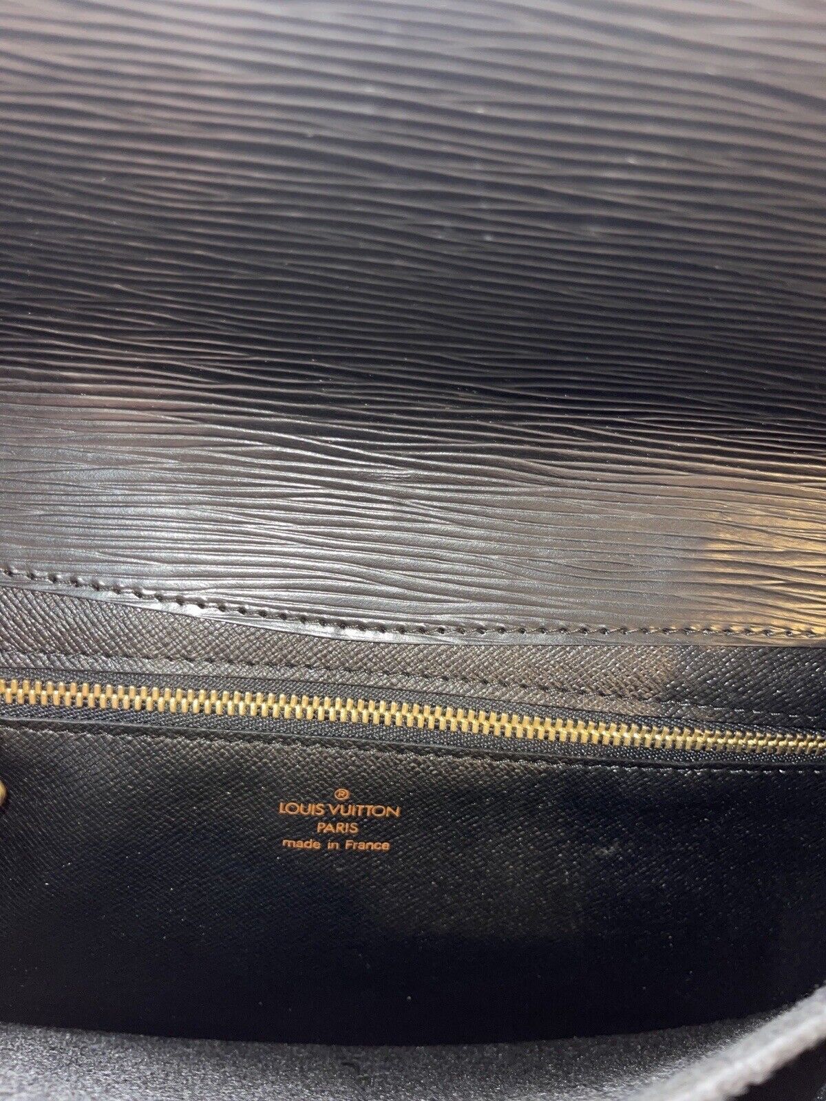 Louis Vuitton Black Epi Leather Art Deco Clutch with nonbranded chain - Image 4