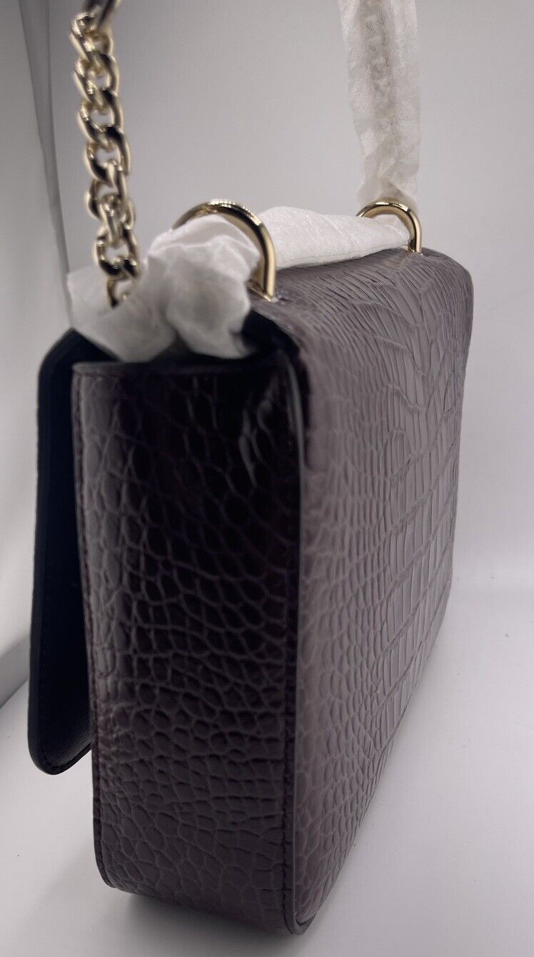 Jimmy Choo JC Slide Chain M Shoulder to Crossbody Bag Bordeaux - Image 2