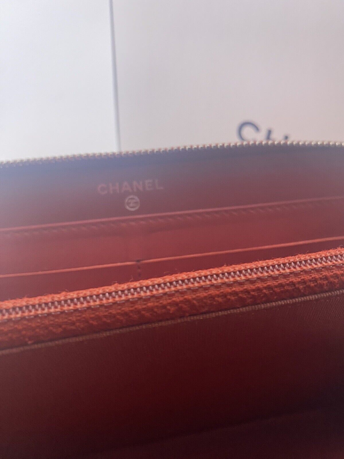 Chanel Maltese Lambskin Long Zip Around Red Wallet EUC - Image 5