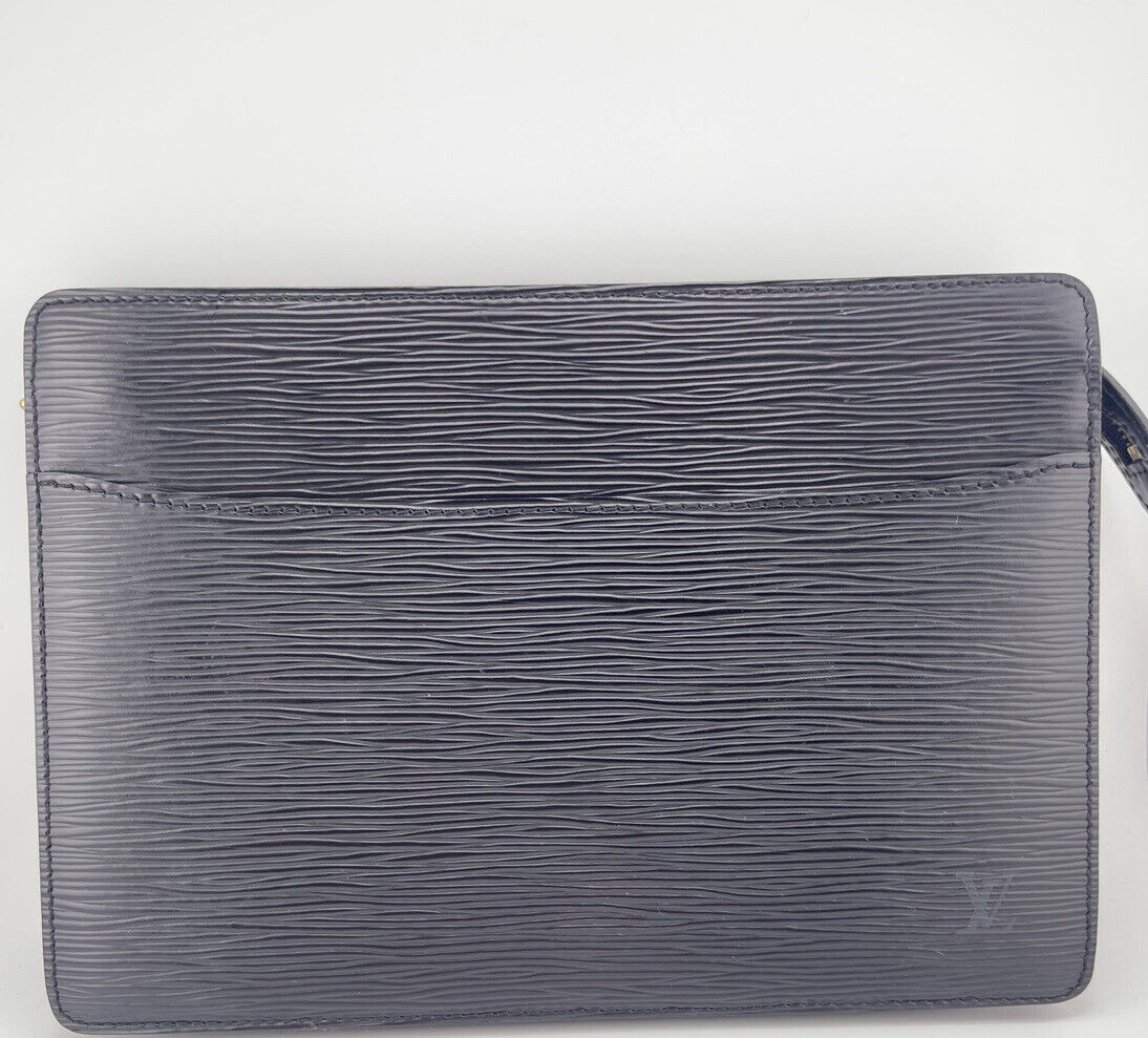 Louis Vuitton Black Epi Leather Pochette Homme Clutch