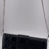 Christian Dior Cannage Quilted Patent Leather Wallet on Chain