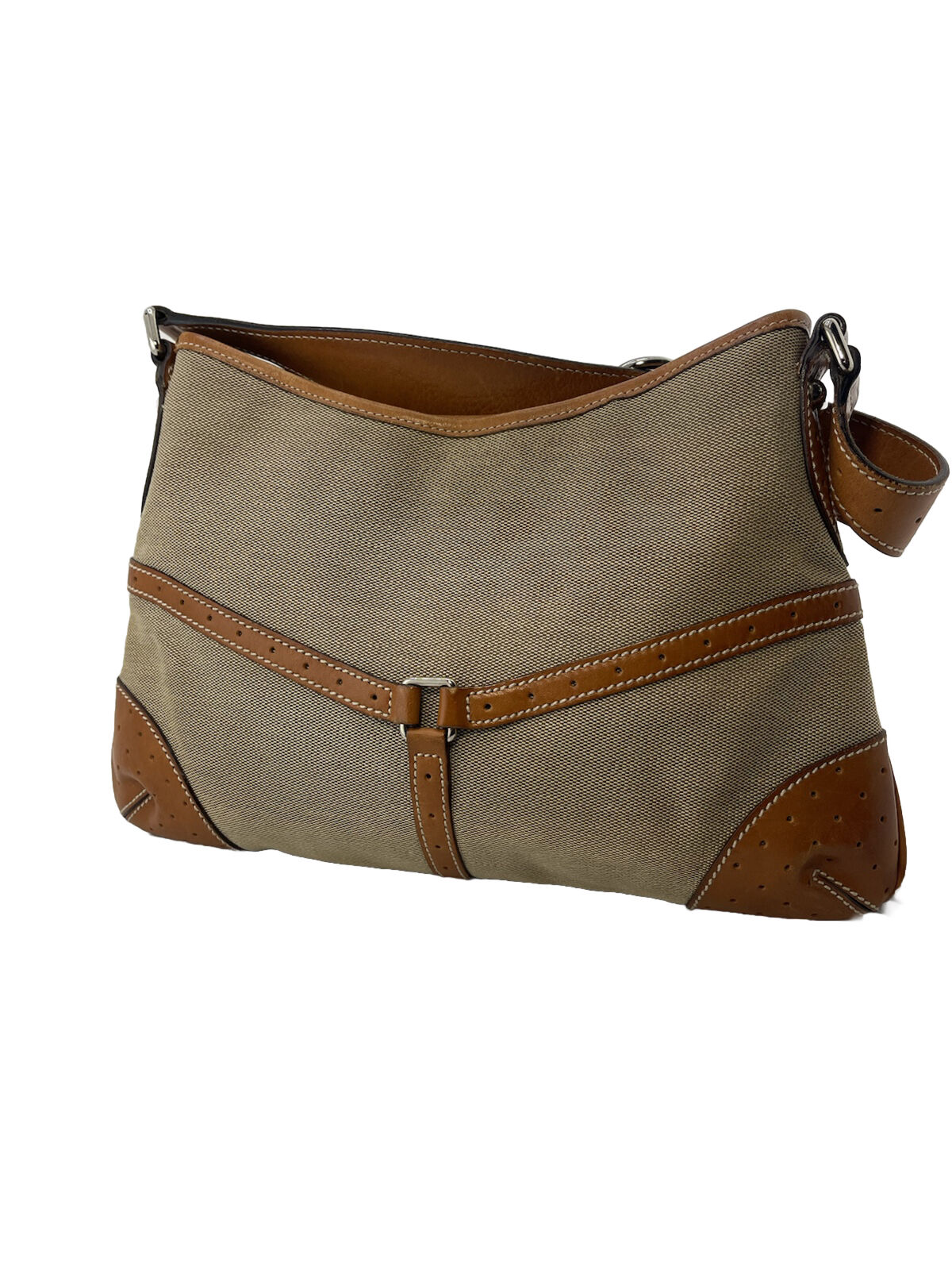 Gucci Sherry Line Web Canvas Reins Shoulder Bag - Image 3