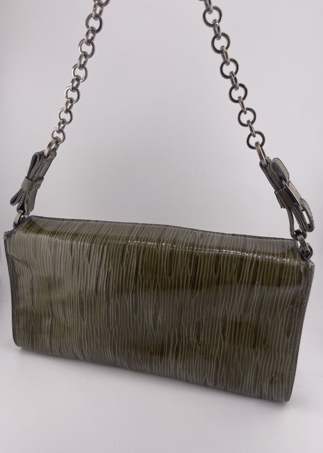 Salvatore Ferragamo Leather Baguette Crossbody/Clutch 3 way