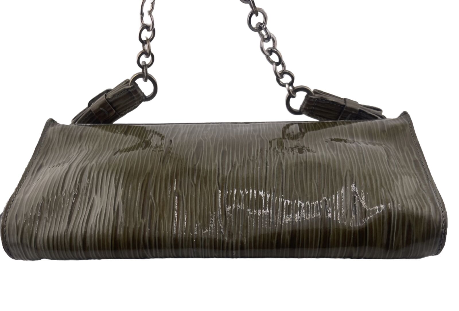 Salvatore Ferragamo Leather Baguette Crossbody/Clutch 3 way - Image 4